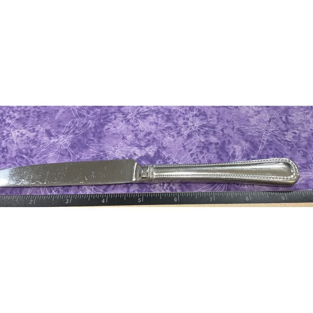 Reed & Barton Kendall Stainless French Solid Knife‎ 5 Piece Set Beaded Outline